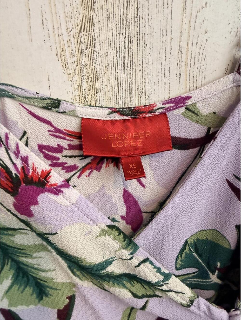 Jennifer Lopez Women’s XS Lavender Floral Wrap Maxi Long Dress - Picture 3 of 12